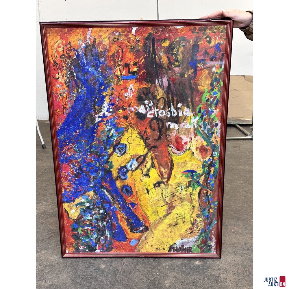 Bild ohne Titel 104x74 cm Öl auf Papier