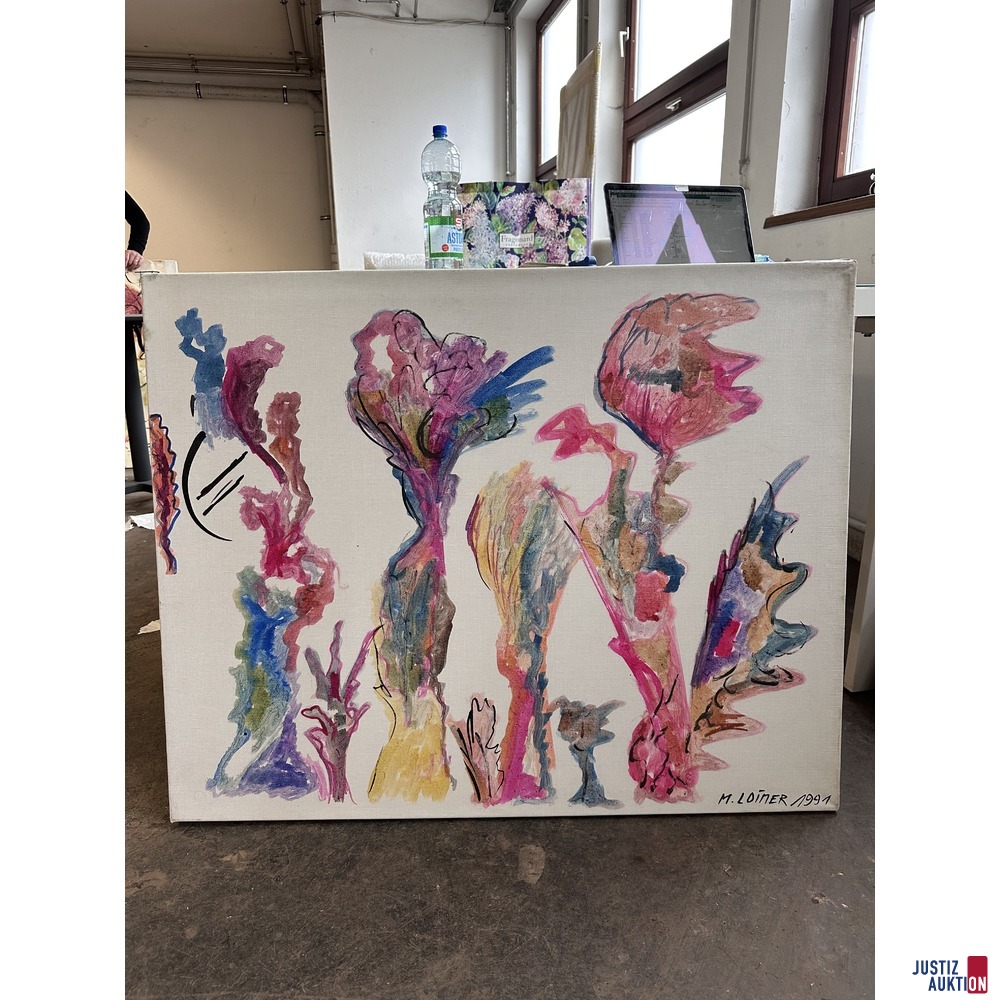 Bild ohne Titel 80x100 cm Gouache auf Leinwand