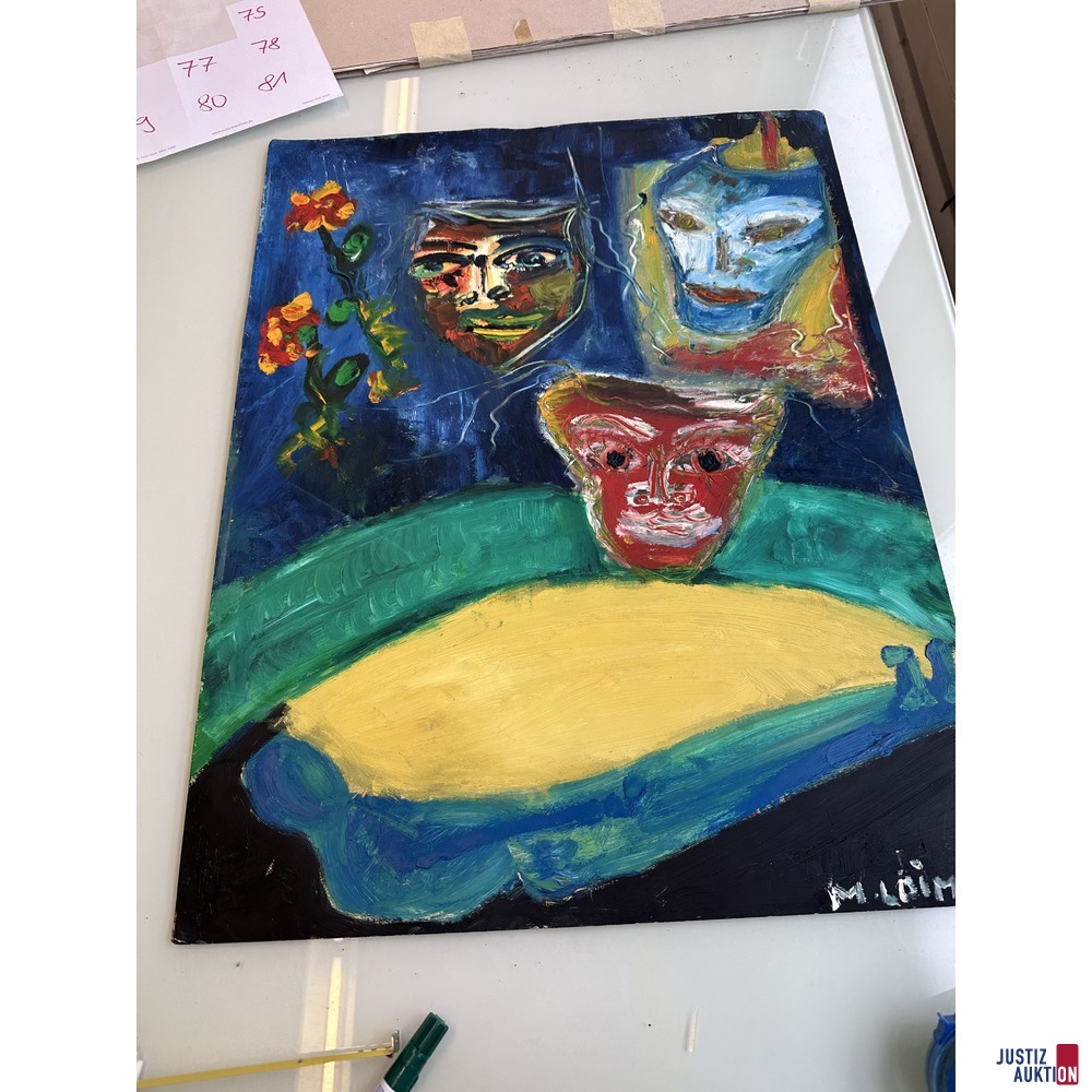 Bild ohne Titel 65x50 cm Öl auf Papier