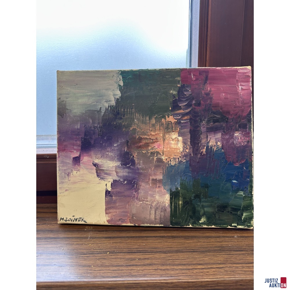 Bild kleines Herbstbild 30x24 cm Öl auf Leinwand