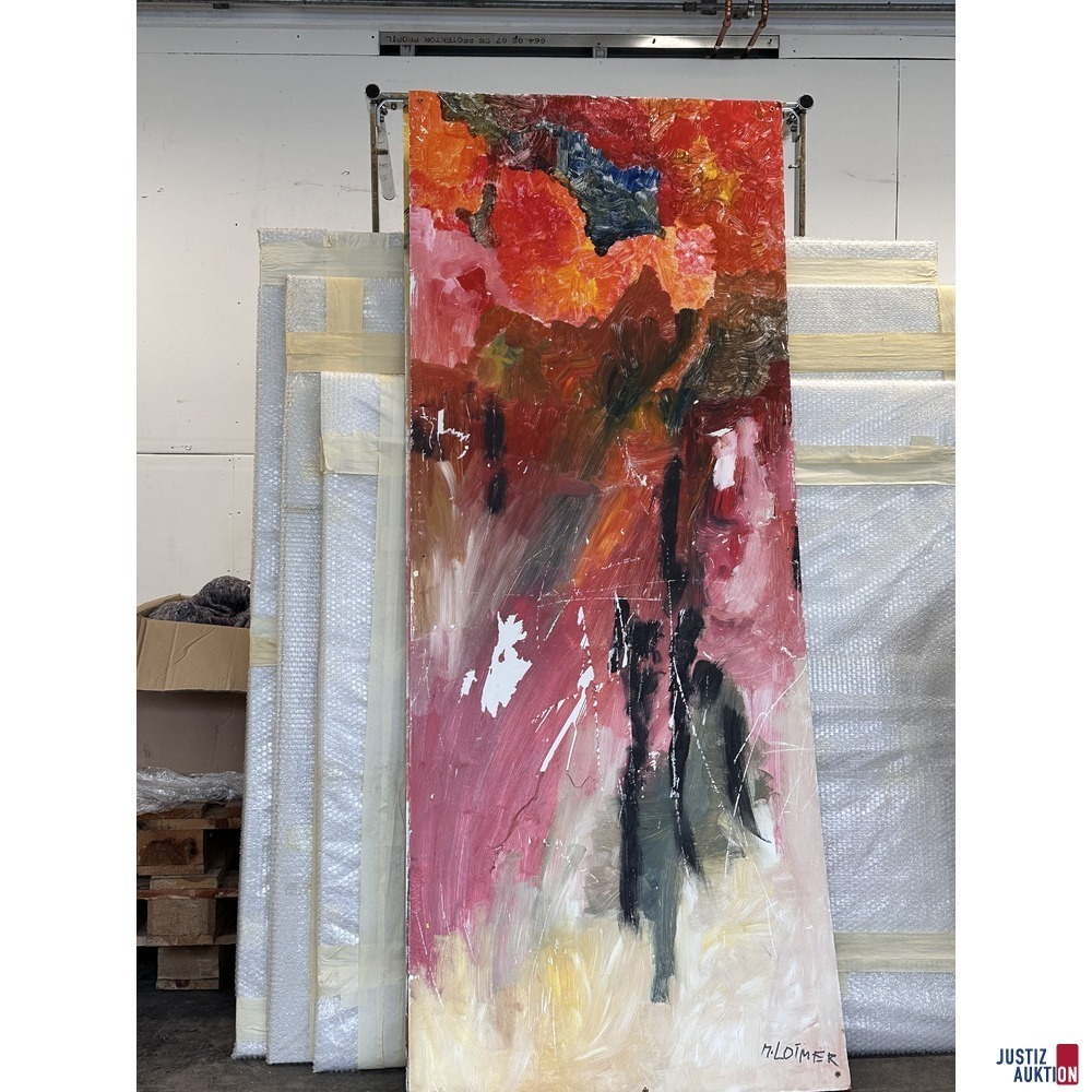 Bild ohne Titel 200x82 cm Öl auf Hartfaserplatte 