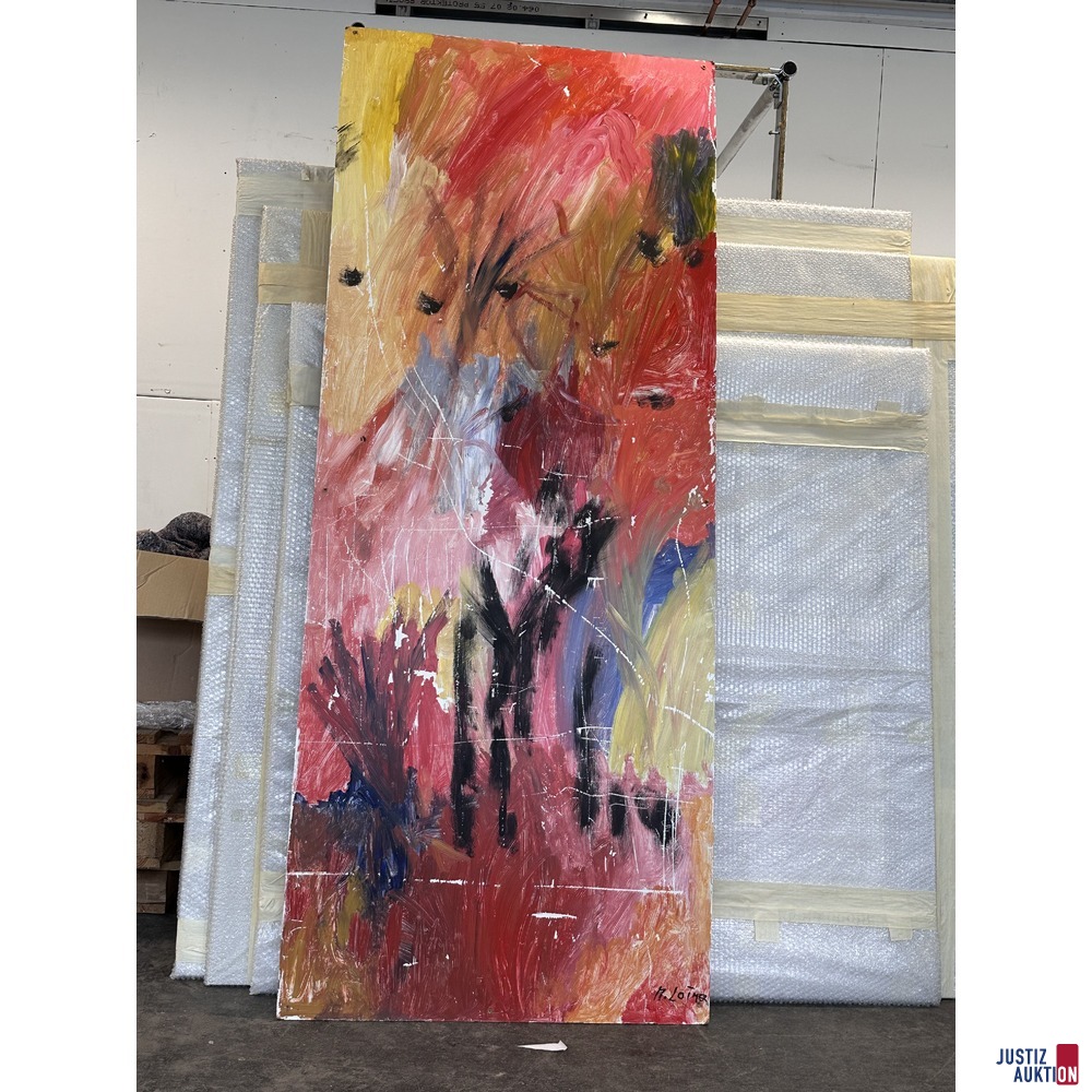 Bild ohne Titel 200x82 cm Öl auf Hartfaserplatte