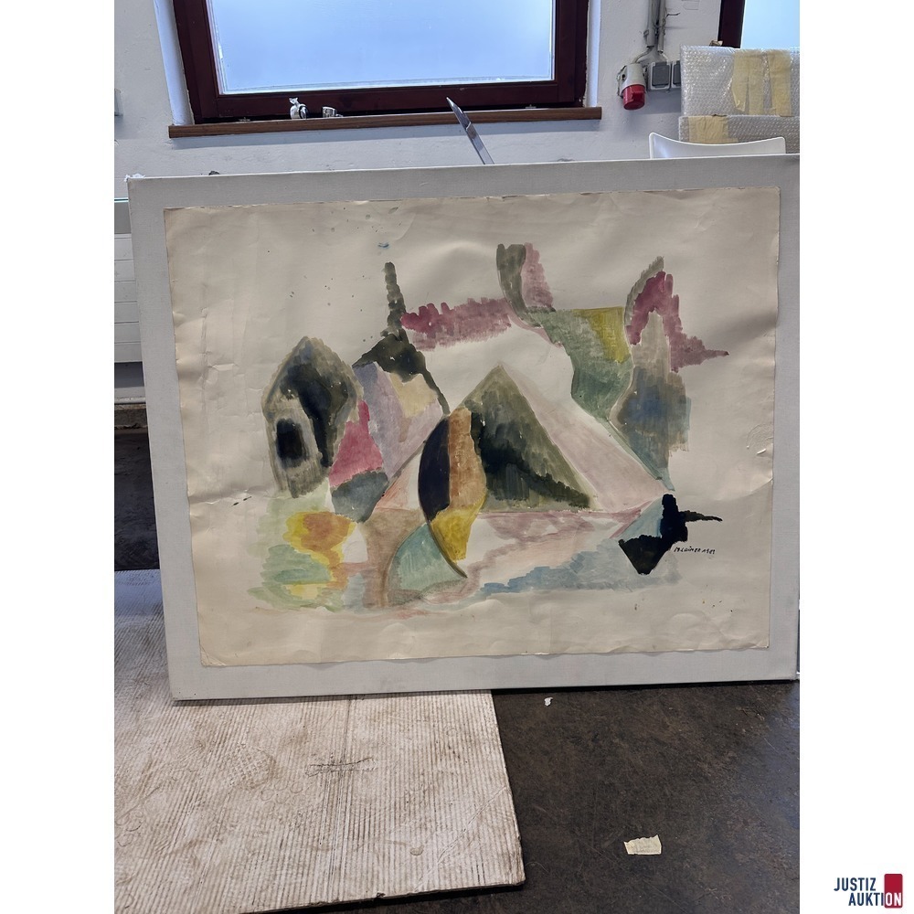 Bild ohne Titel 80x100 cm Aquarell auf Leinwand
