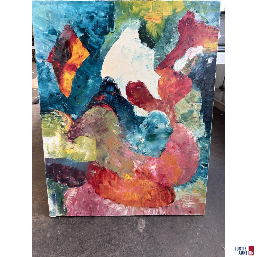 Bild Blauer Geigenspieler 80x100 cm Öl auf Leinwand