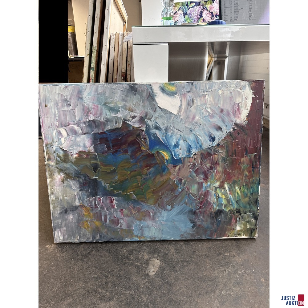 Bild Blaue Anima 80x60 cm Öl auf Leinwand