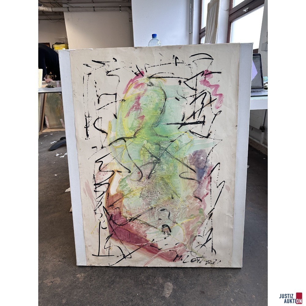 Bild ohne Titel 100x80 cm Papier auf Leinwand