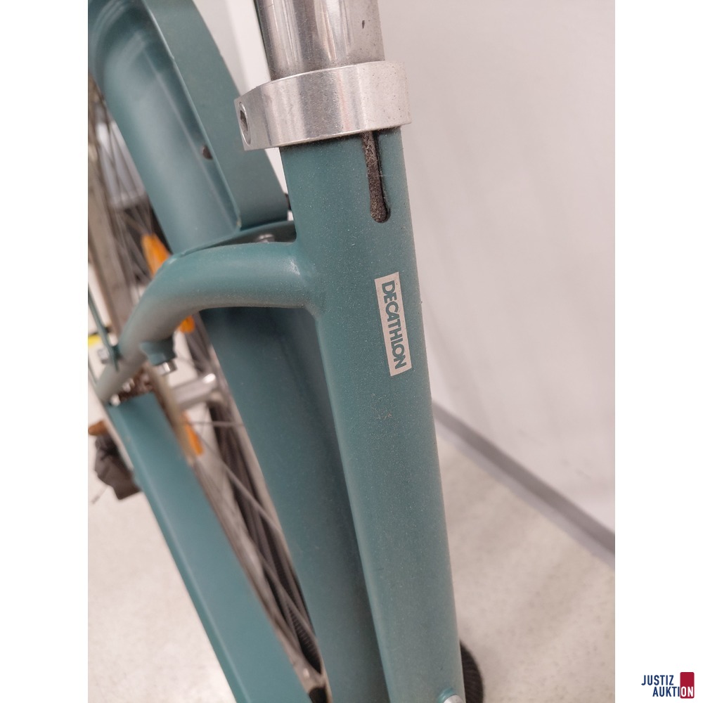 City Bike Decathlon Marke Elops Type 520 LF Farbe t&uuml;rkis&sol;gr&uuml;n