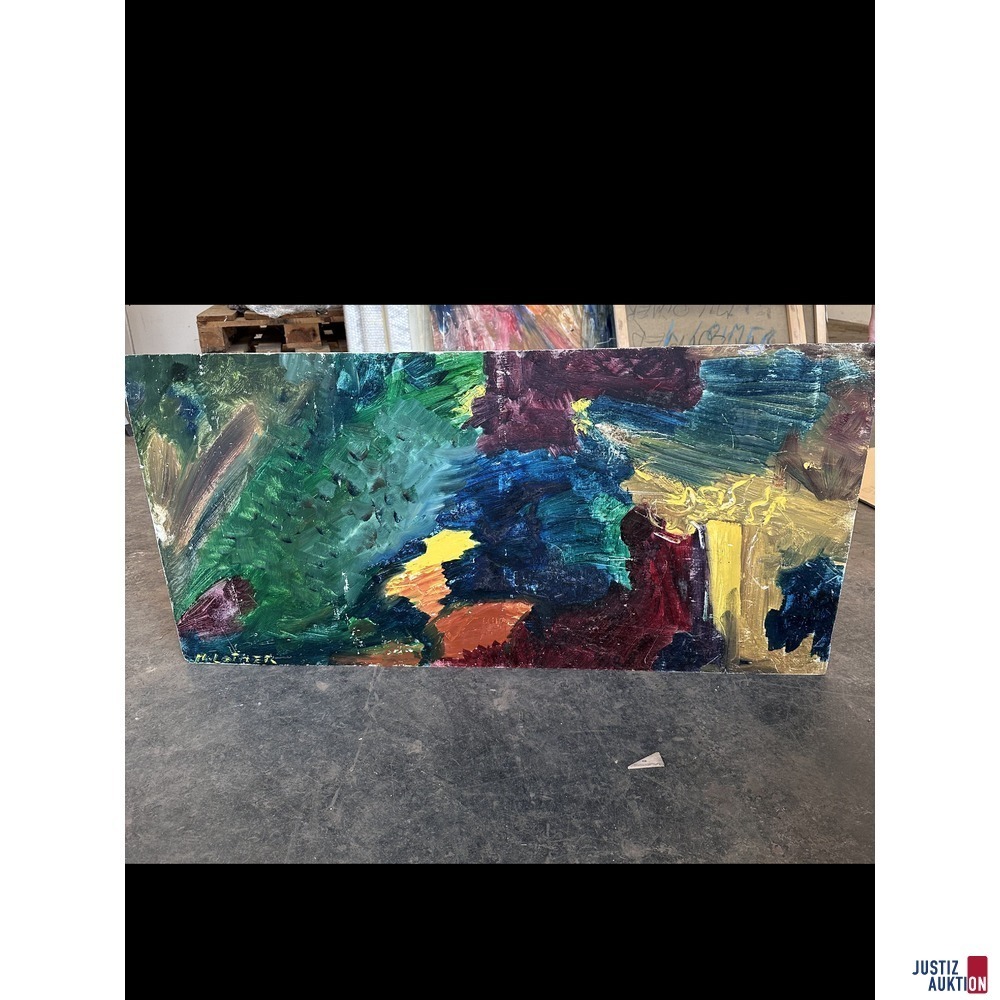 Bild ohne Titel 52x110 cm Öl auf Hartfaserplatte