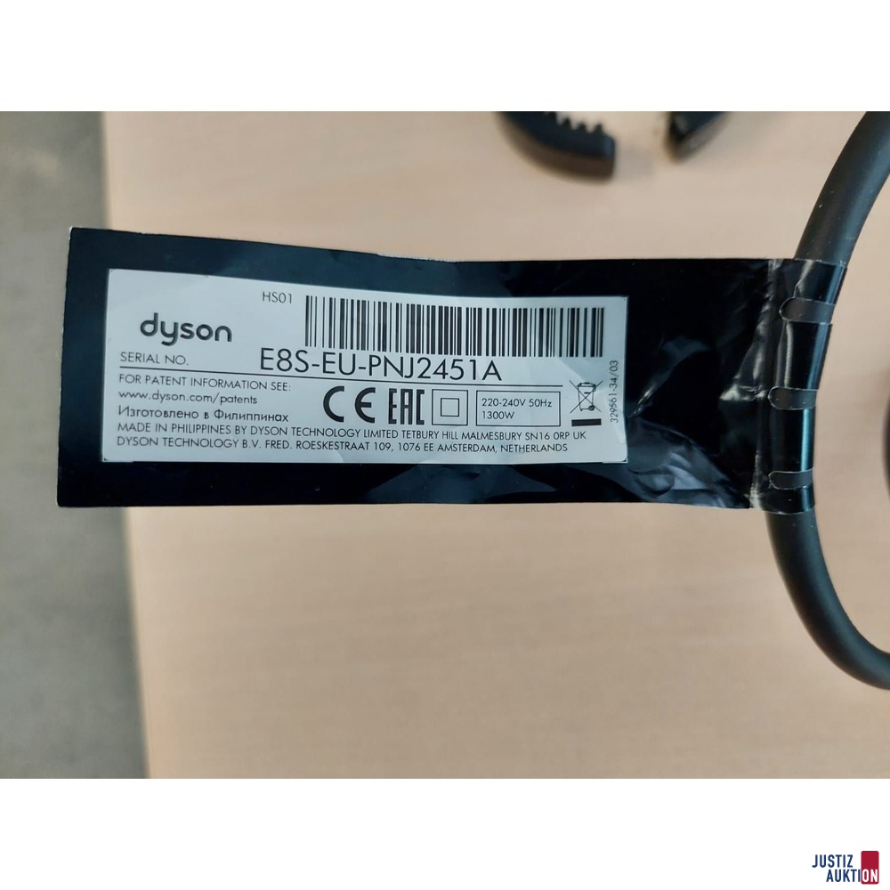 Dyson Lockenstab in Box samt Zubehör - E8S-EU-PNJ2451A