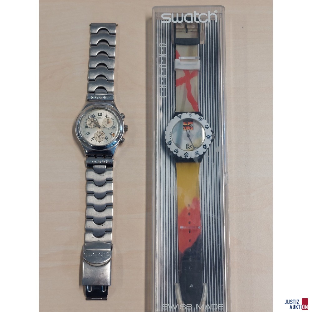 2 Armbanduhren der Marke Swatch