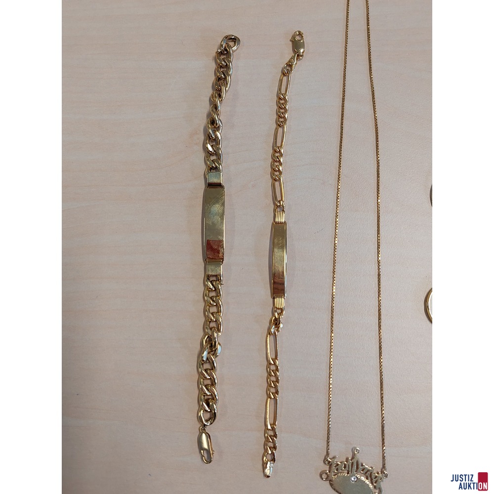 1 Herrenehering 585 ‰ Gelbgold punziert 2,7 g u.a.