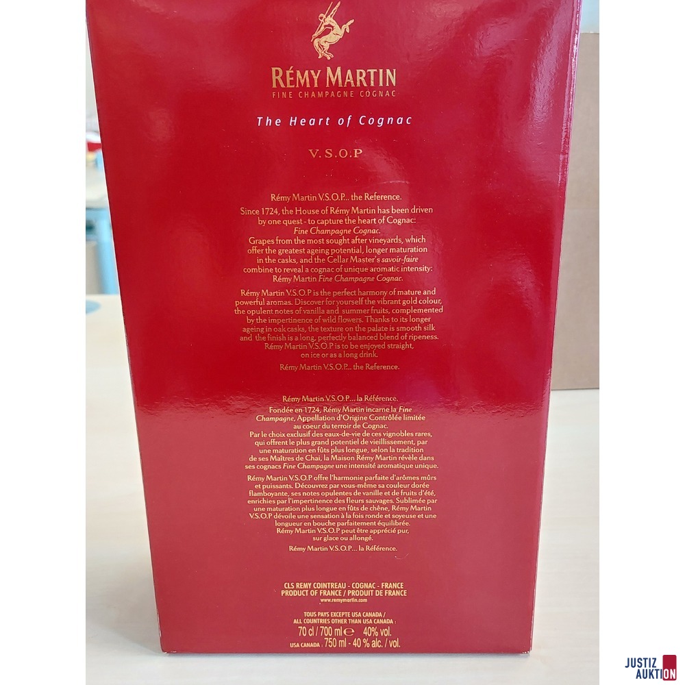 Cognac der Marke Remy Martin + 2 Gläser in Originalverpackung 700 ml