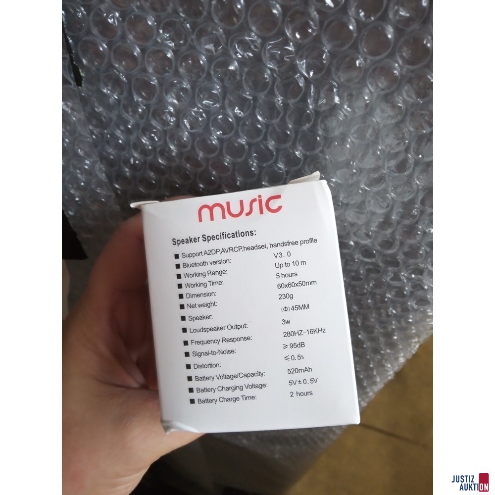 Beschreibung auf Verpackung