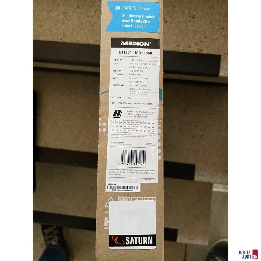Technische Daten zum Notebook