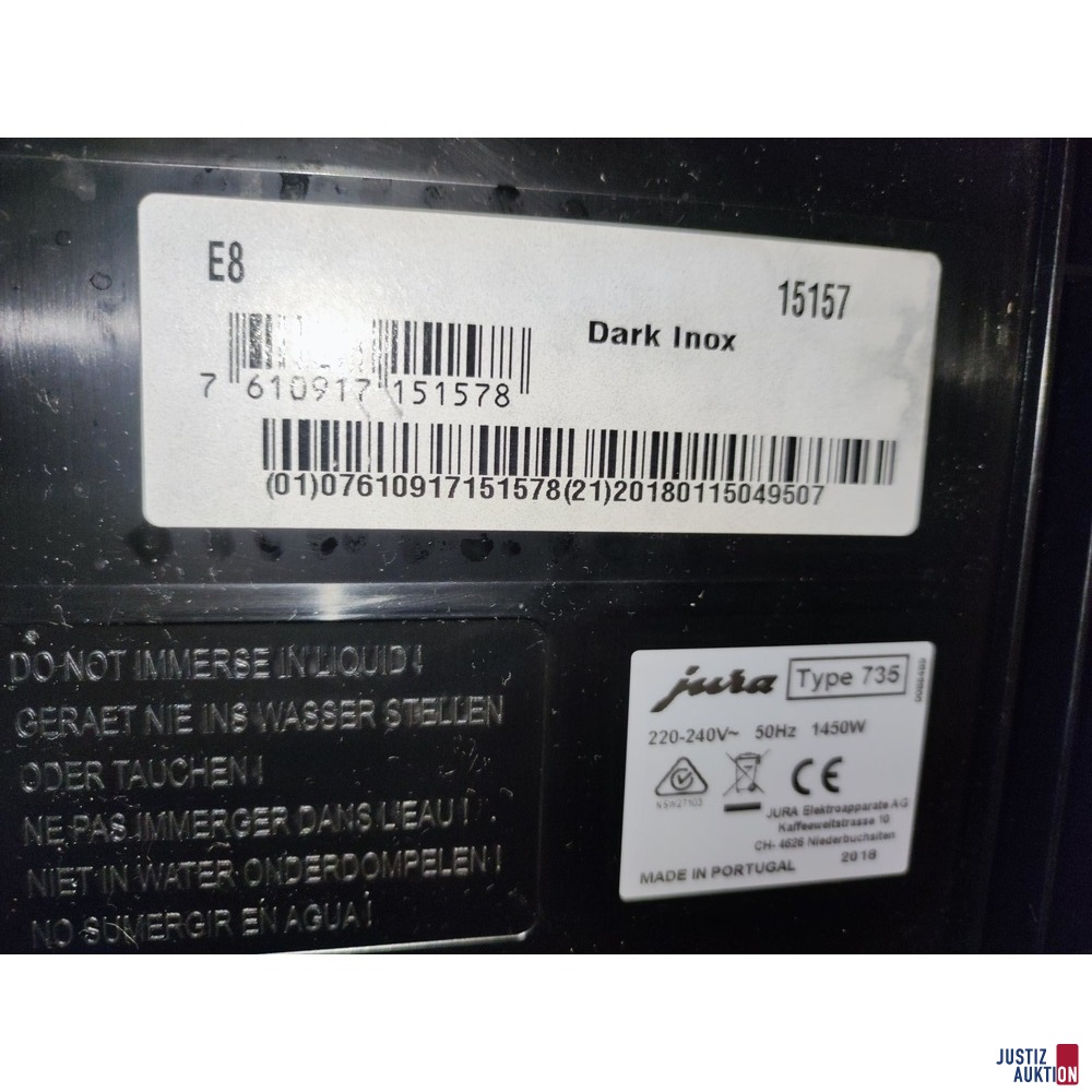 Jura E8 Dark Inox