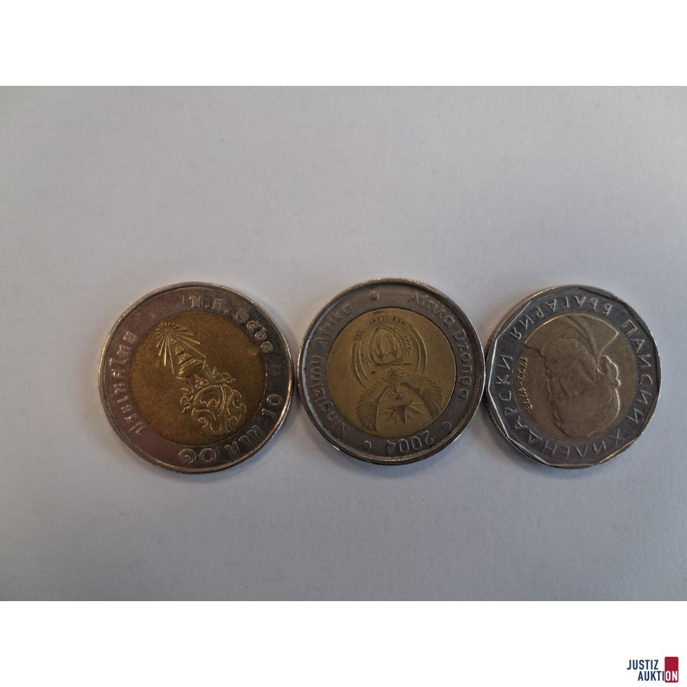 3x Ausl&auml;ndische M&uuml;nzen