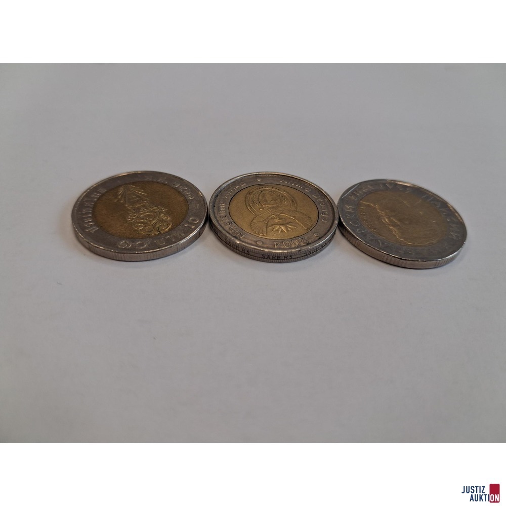 3x Ausl&auml;ndische M&uuml;nzen