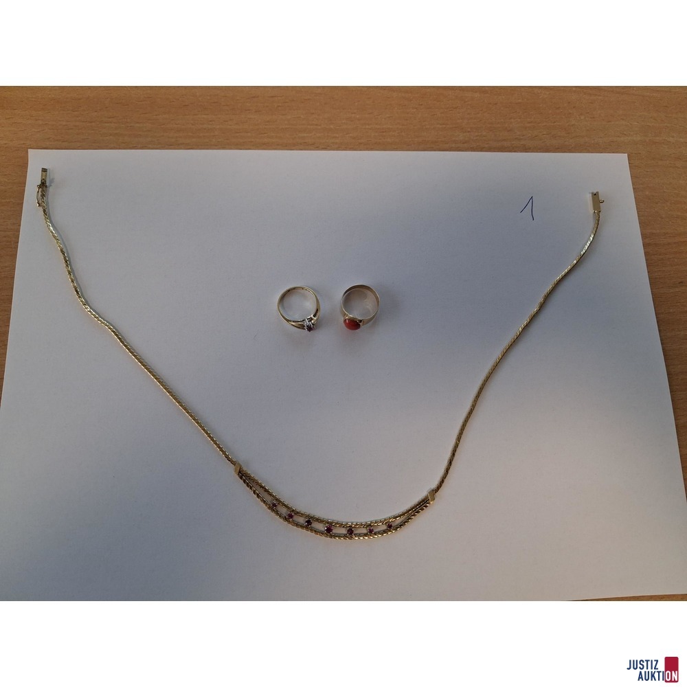 Schmuck Ketten&sol;Ringe 7-teilig