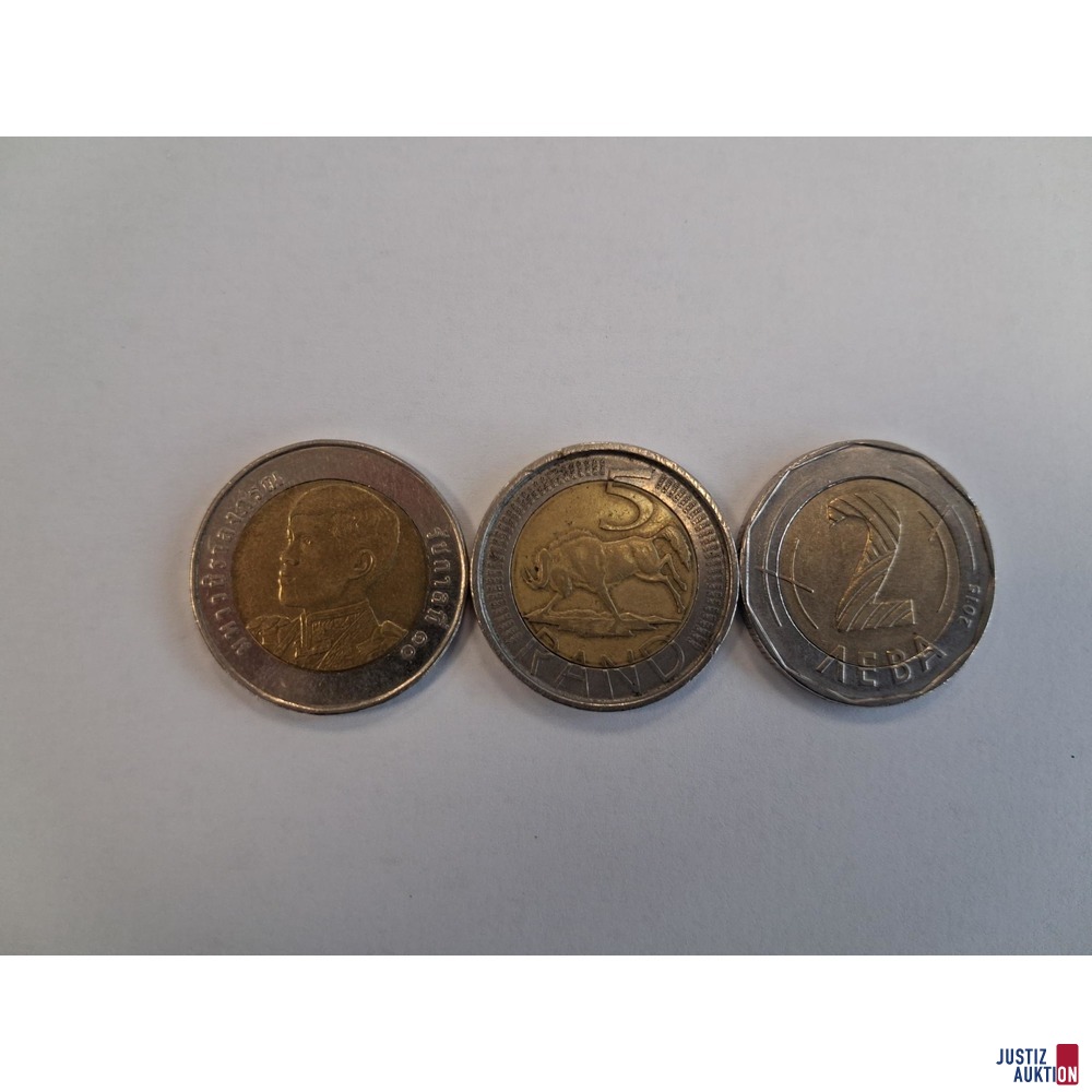 3x Ausl&auml;ndische M&uuml;nzen