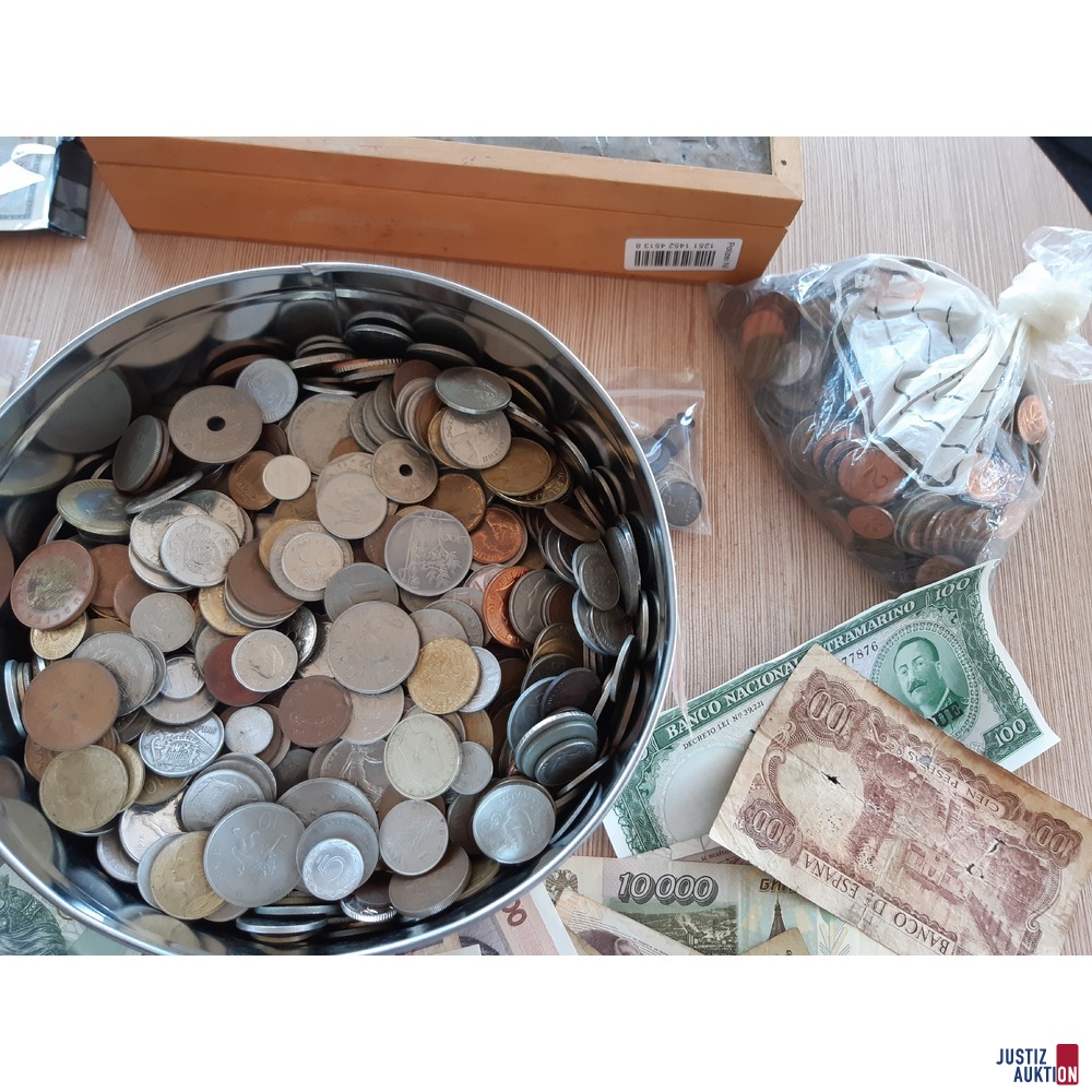 Dose mit Münzen