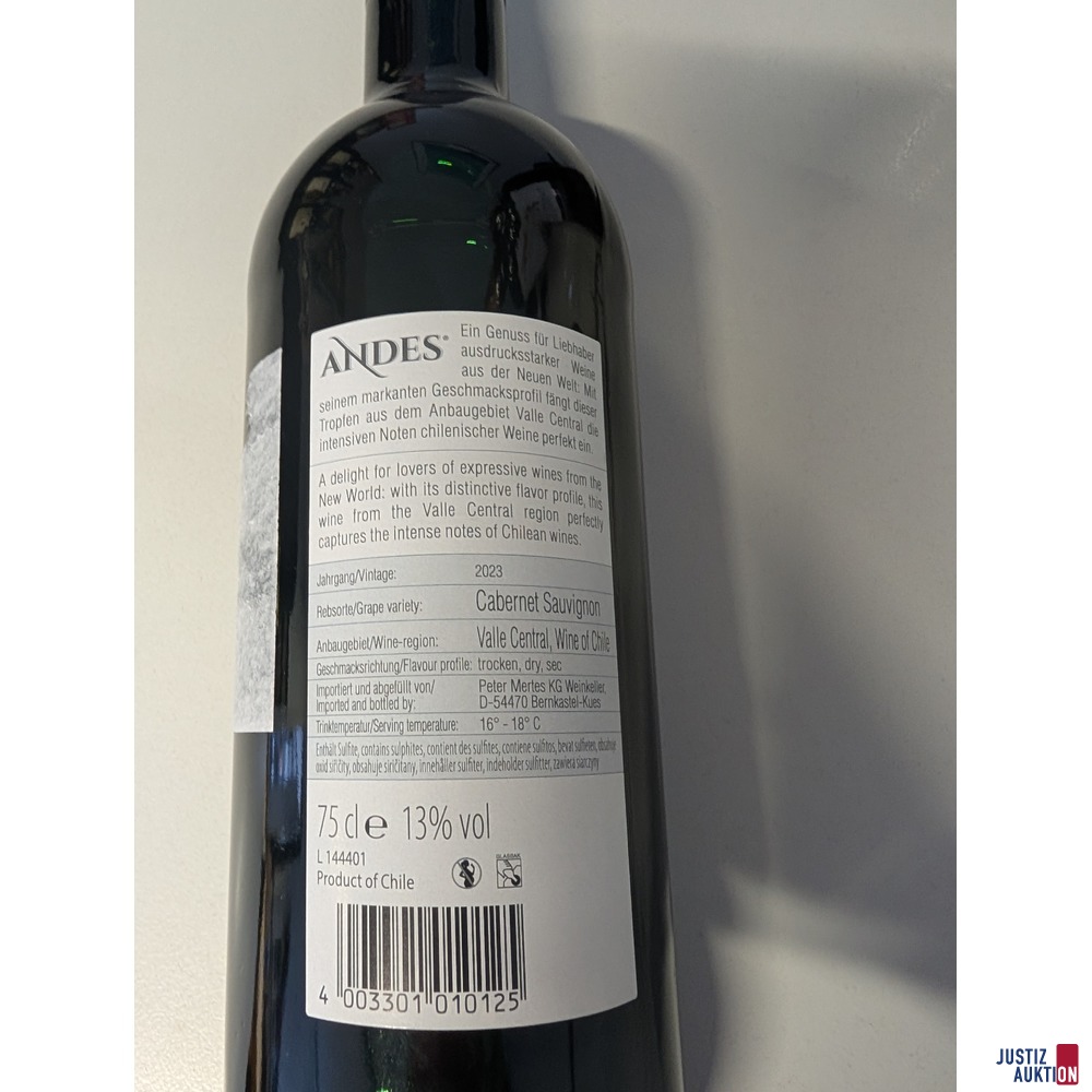 Rückseite Cabernet Sauvignon