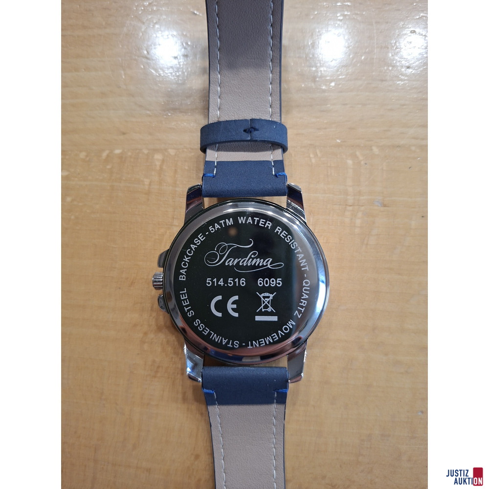 Herrenuhr mit Etui "Tardima" blau - neuwertig – foto 3 – kavel bij Justiz-Auktion, Bamberg