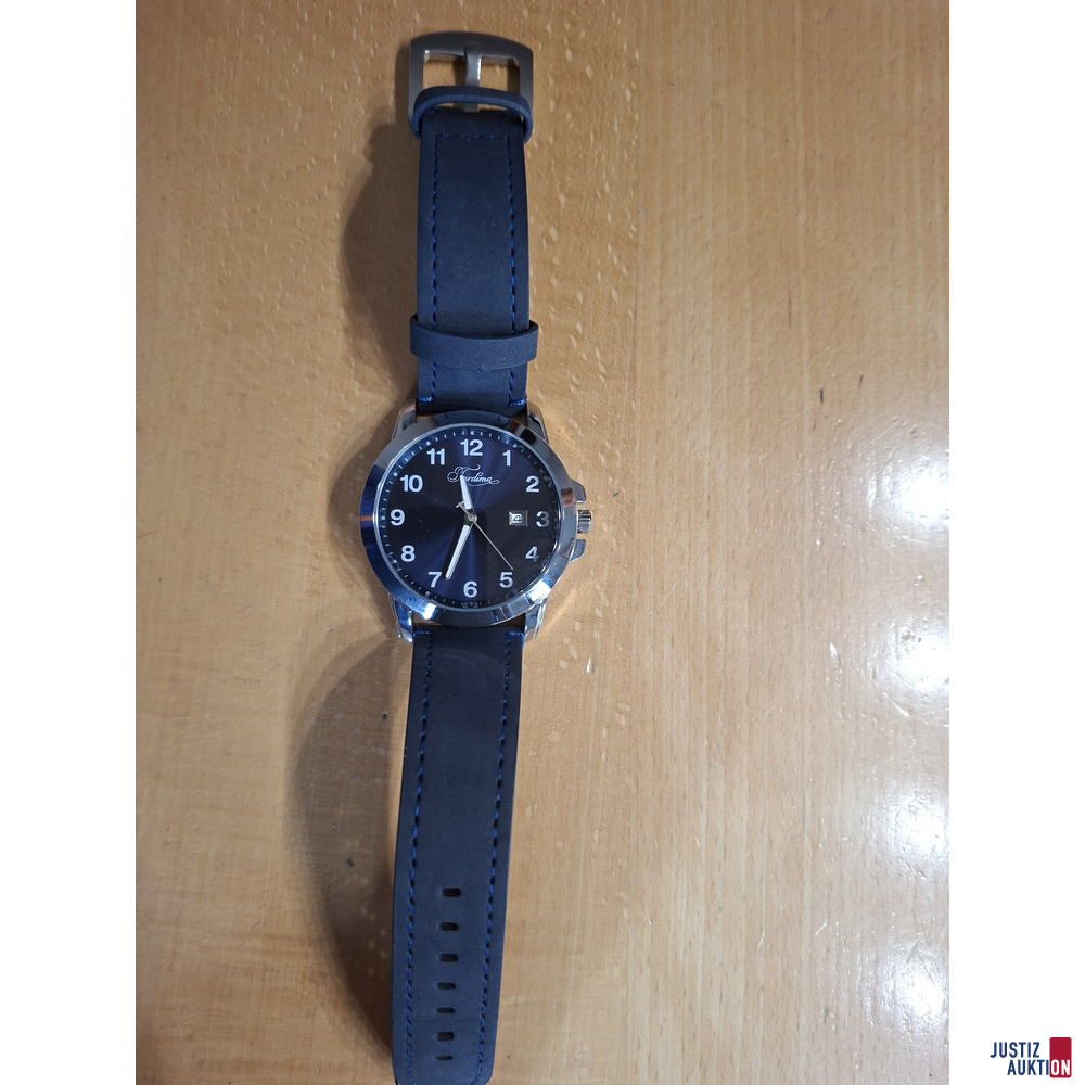 Herrenuhr mit Etui "Tardima" blau - neuwertig – foto 4 – kavel bij Justiz-Auktion, Bamberg