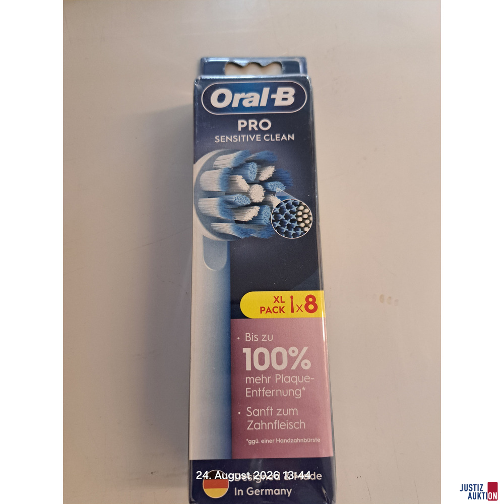 1x Packung ORAL B B&uuml;rsten mit 8 St&uuml;ck - NEU