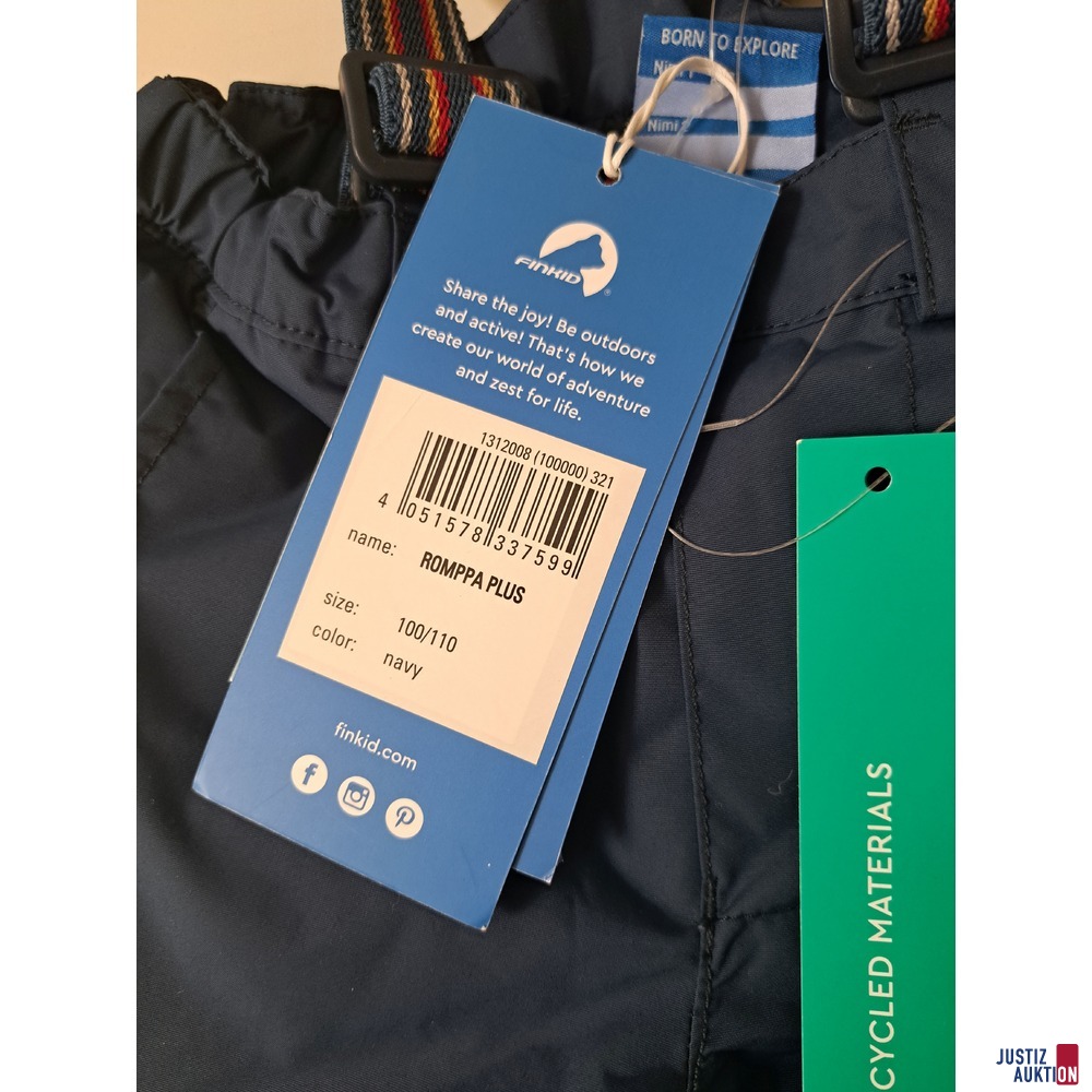 Finkid Skihose (Romppa Plus) und Skijacke Grösse 104 NEU