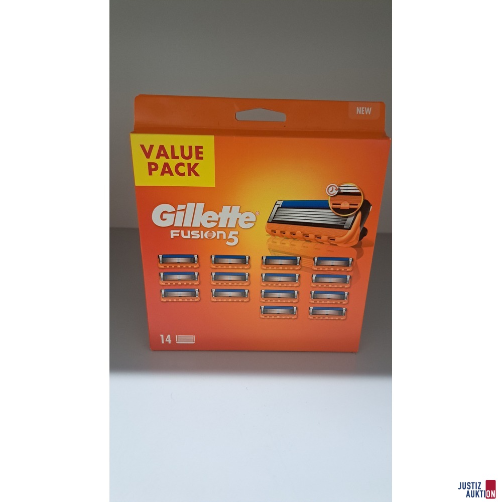 5 Packungen a 14 Stück Rasierklingen der Marke Gillette Fusion5