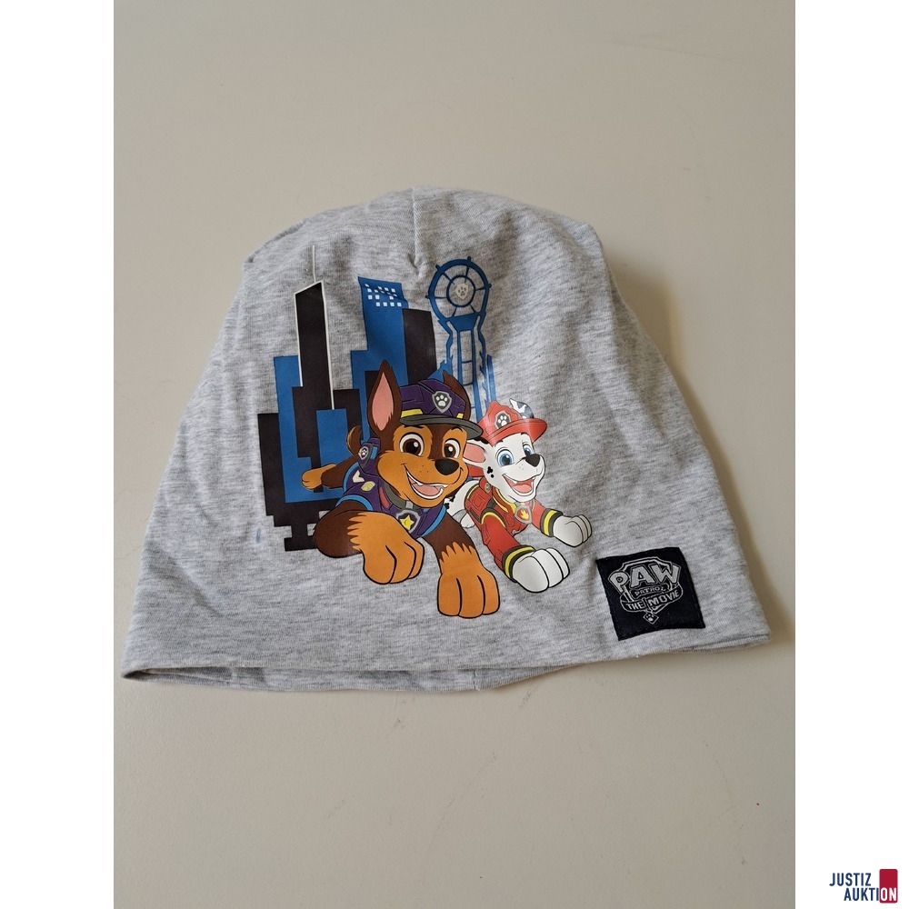 Mütze „Paw Patrol“ hellgrau mit Motiv Größe 52-54