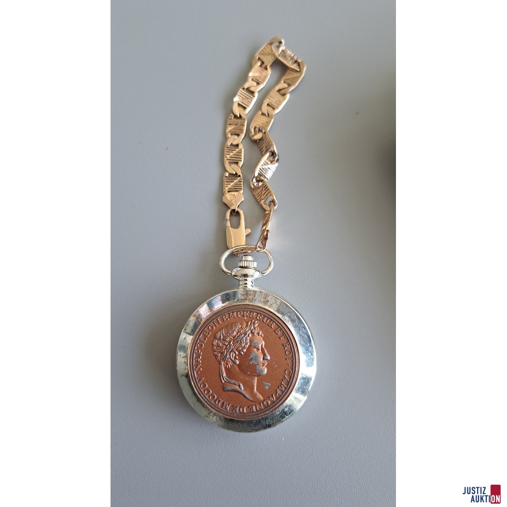 Taschenuhr antik Silber/Bronzefarben
