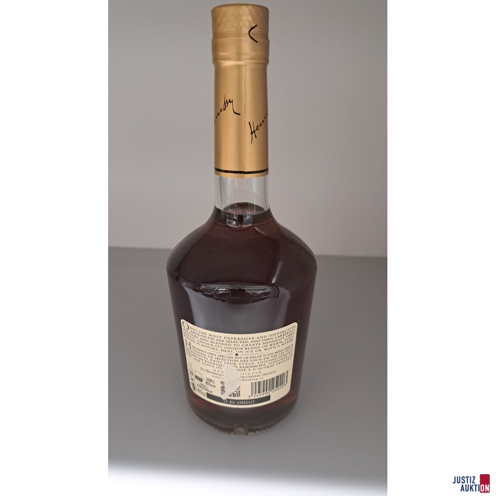 5 Flaschen Cognac Marke Hennessy a 700ml