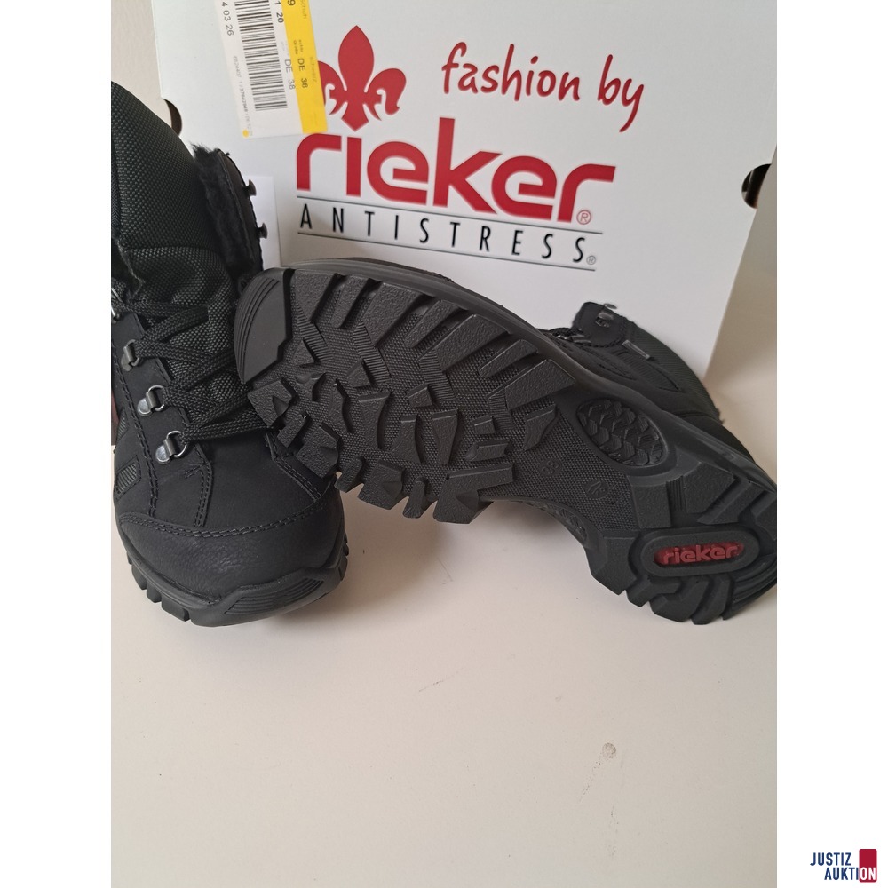 Damenstiefel Rieker schwarz Größe 38 NEU