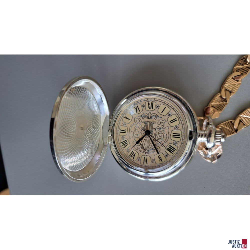 Taschenuhr antik Silber/Bronzefarben