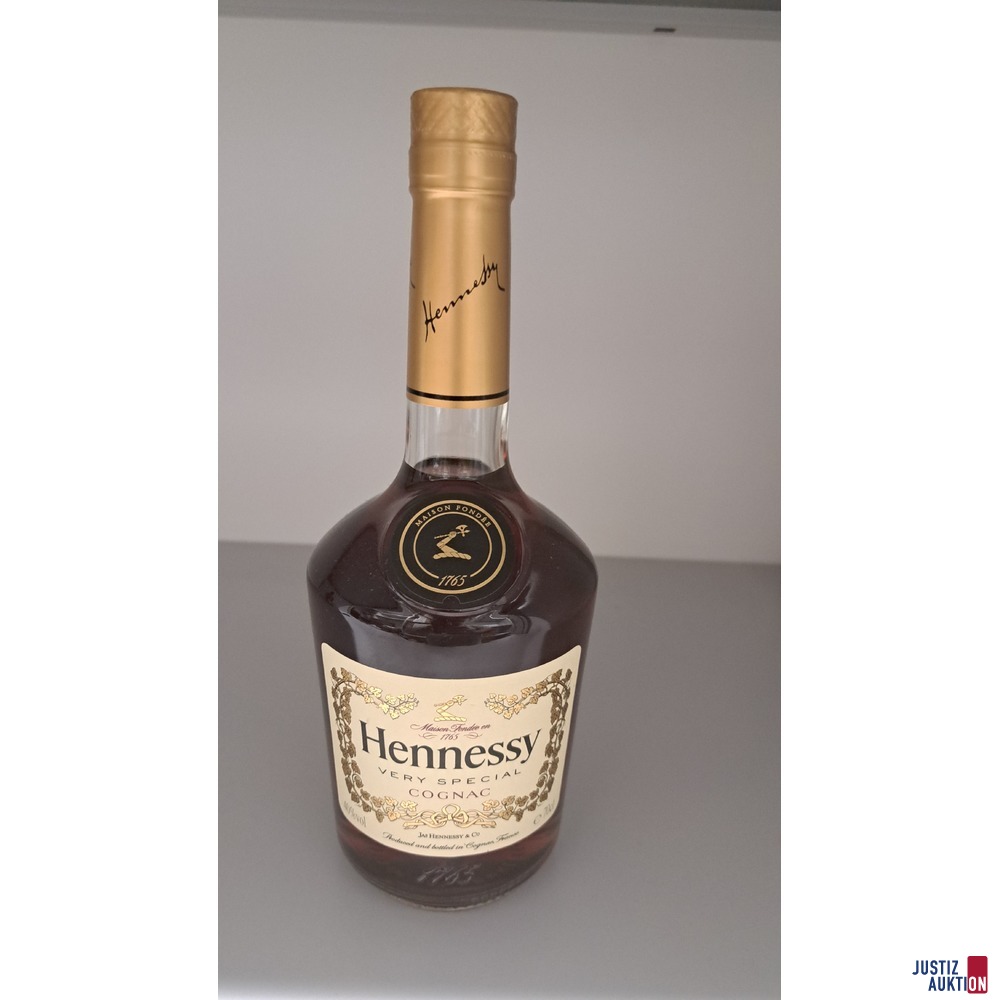 5 Flaschen Cognac Marke Hennessy a 700ml