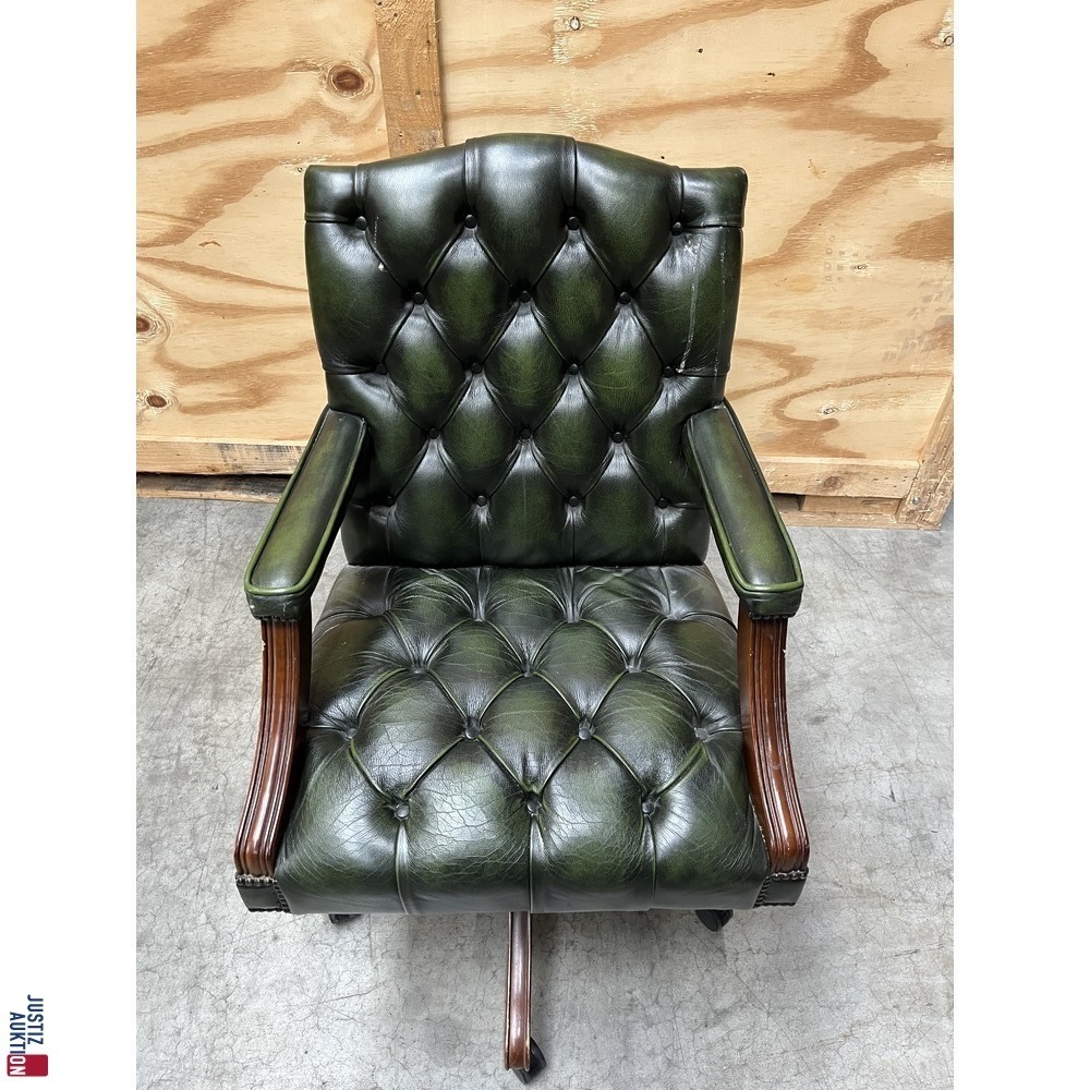 Lederstuhl grün