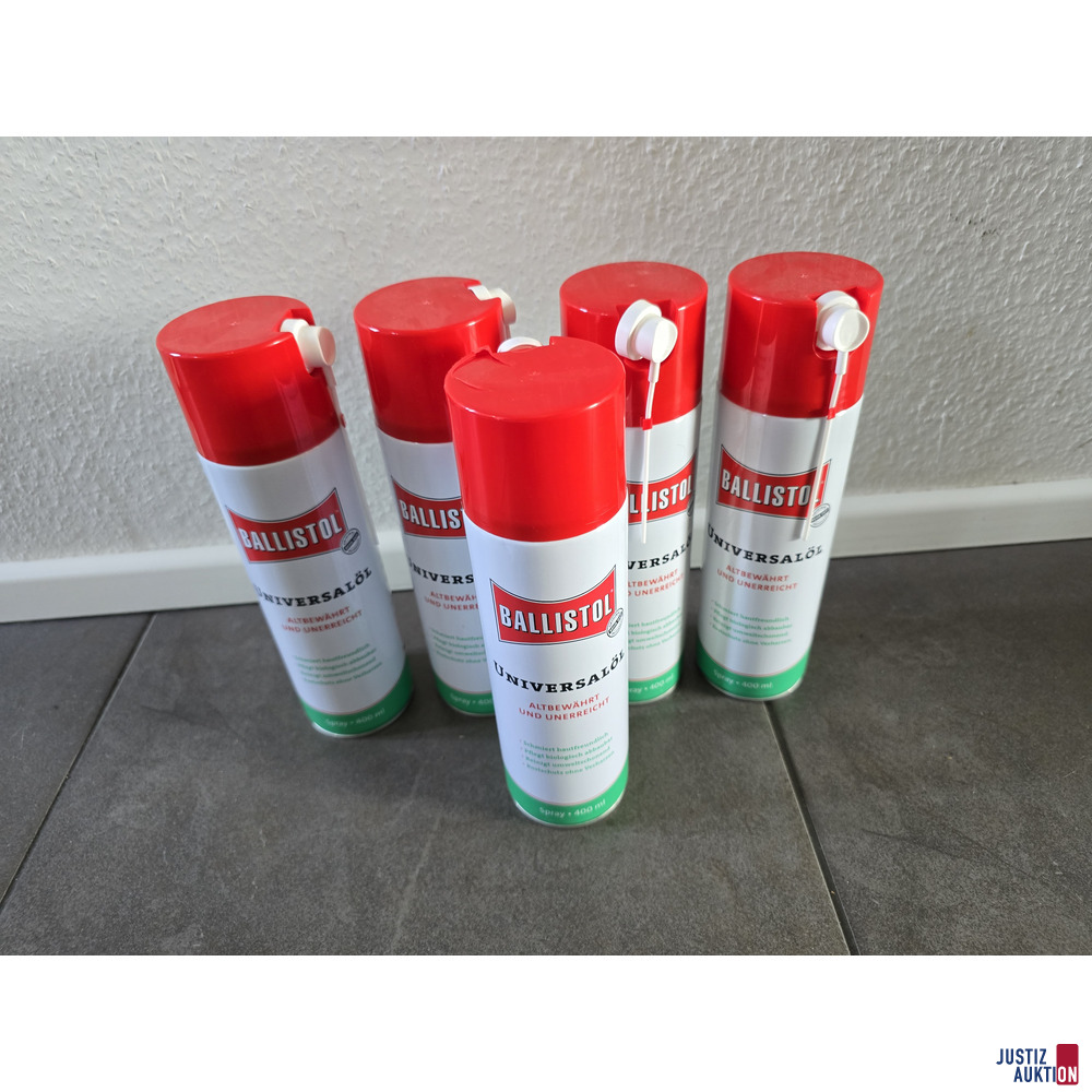 5 x Ballistol Universalöl Spray, je 400 ml – foto 3 – kavel bij Justiz-Auktion, Forchheim