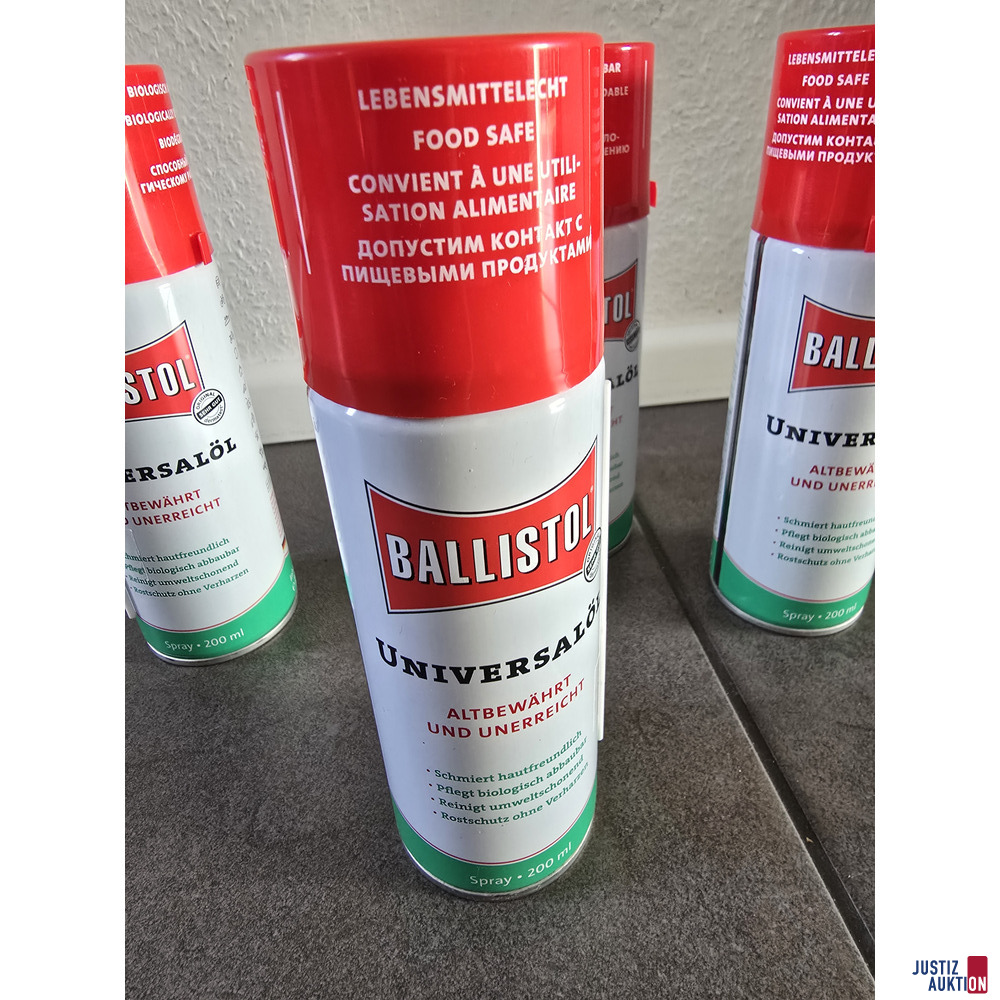 5 Dosen Ballistol Universalöl Spray à 200 ml – foto 2 – kavel bij Justiz-Auktion, Forchheim