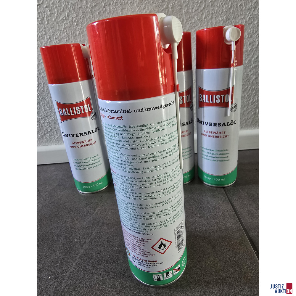 5 x Ballistol Universalöl Spray, je 400 ml – foto 2 – kavel bij Justiz-Auktion, Forchheim