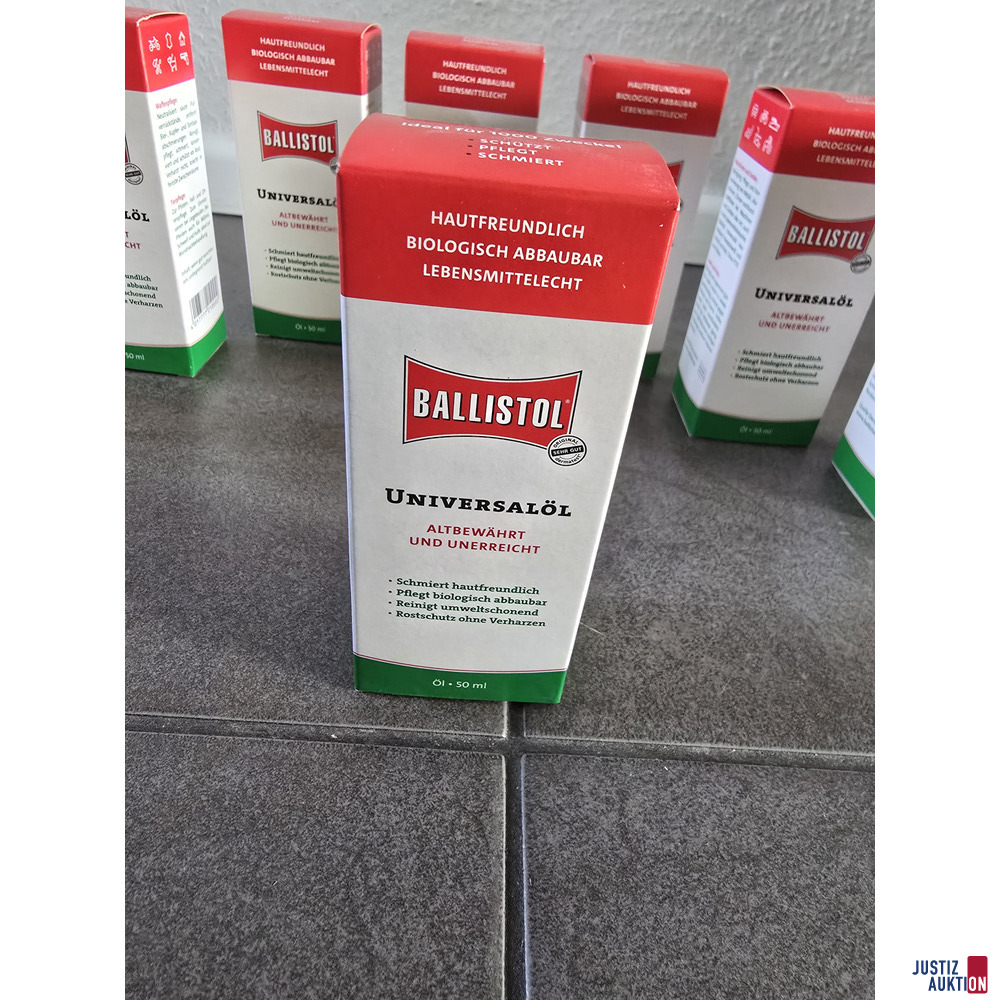 8 Flaschen Ballistol Universalöl, jeweils 50 ml – foto 2 – kavel bij Justiz-Auktion, Forchheim