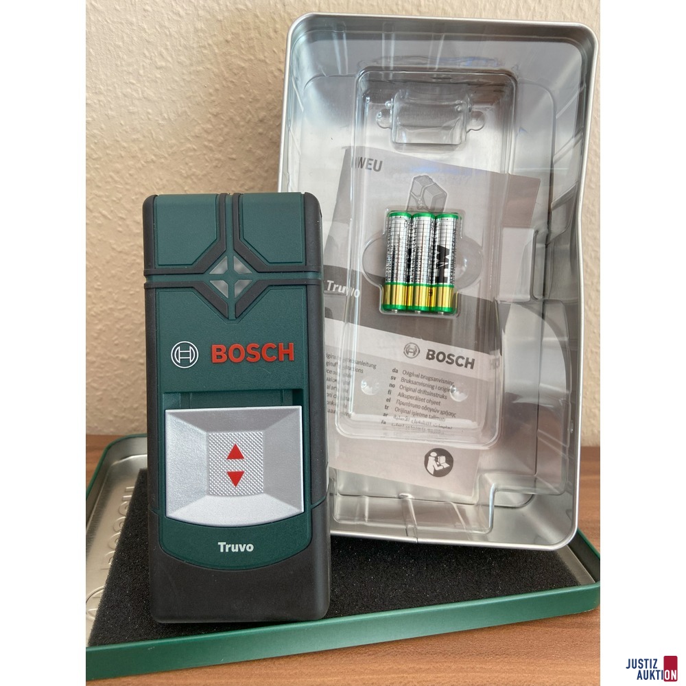 Inhalt Dose mit Multidetektor, 3 Batterien und Betriebsanleitung