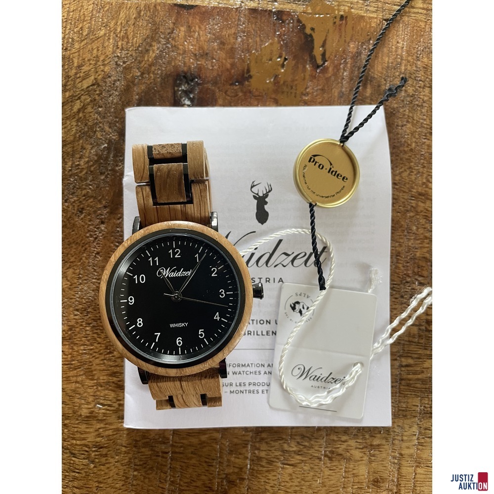 Black Whiskyfass Herrenuhr 3
