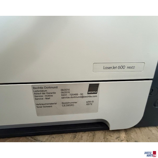 Drucker HP LaserJet 600 M602 – foto 4 – kavel bij Justiz-Auktion, Krefeld