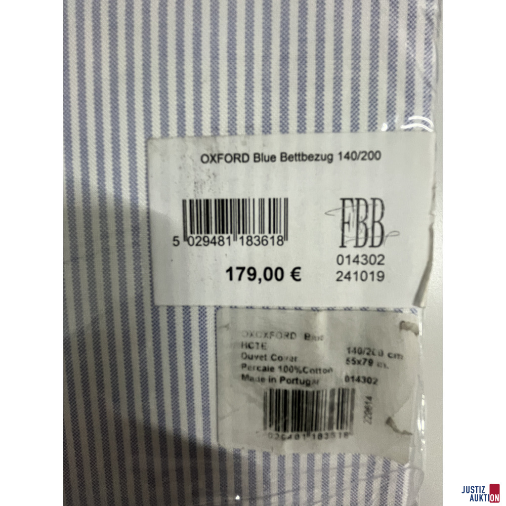 V100/26 - Ralph Lauren Oxford Blue Bettbezug 140x200cm – foto 2 – kavel bij Justiz-Auktion, Frankfurt am Main