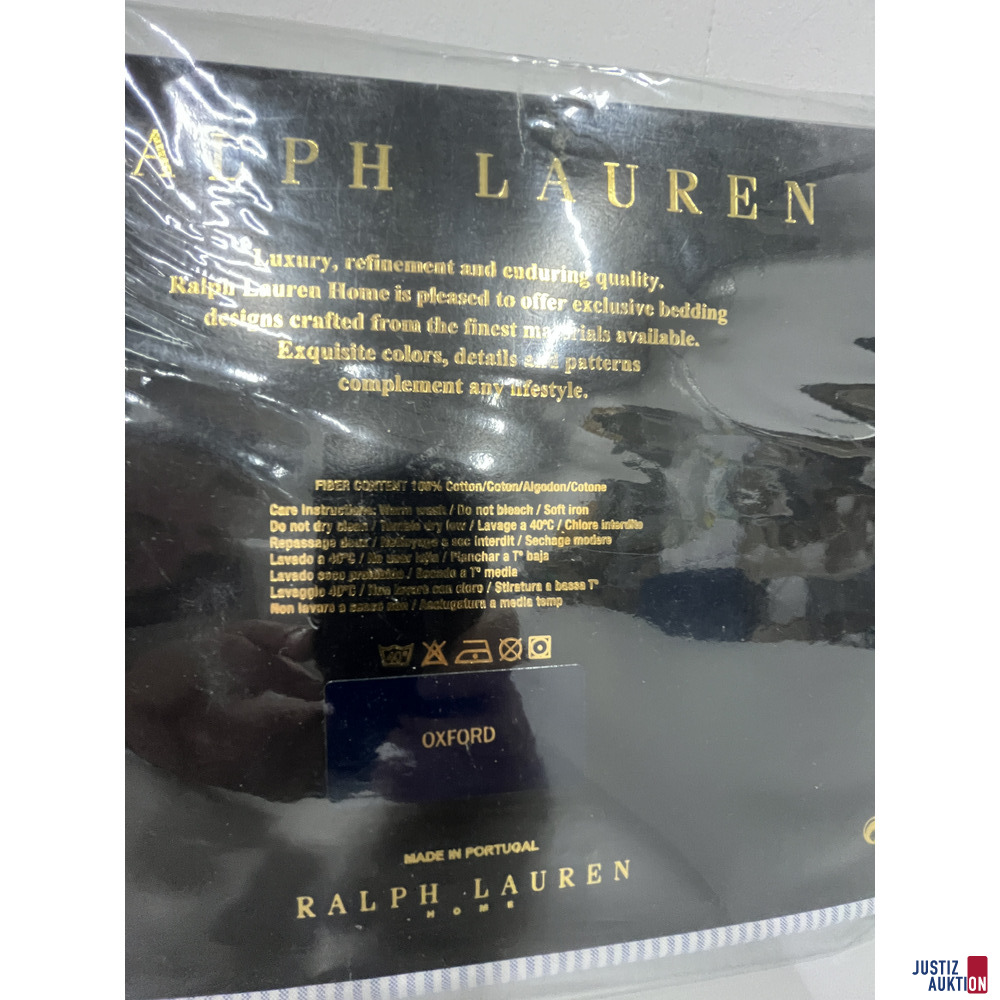 V100/26 - Ralph Lauren Oxford Blue Bettbezug 140x200cm – foto 3 – kavel bij Justiz-Auktion, Frankfurt am Main