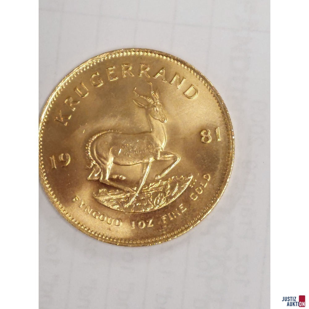 S&uuml;dafrika Krugerrand Gold zu 1 Unze 1981