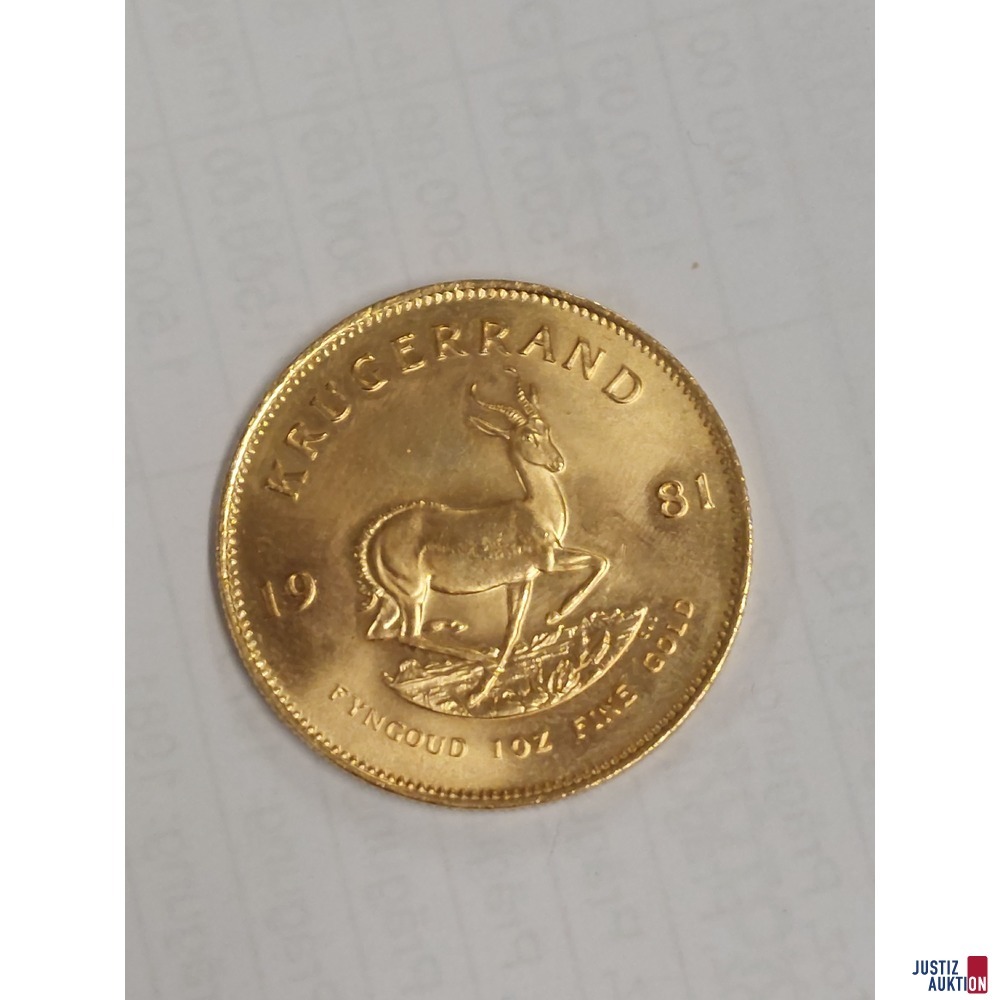 S&uuml;dafrika Krugerrand Gold zu 1 Unze 1981