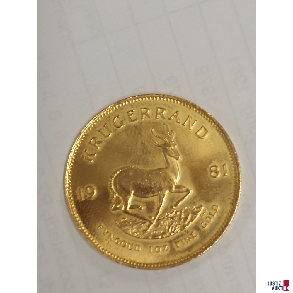 S&uuml;dafrika Krugerrand Gold zu 1 Unze 1981