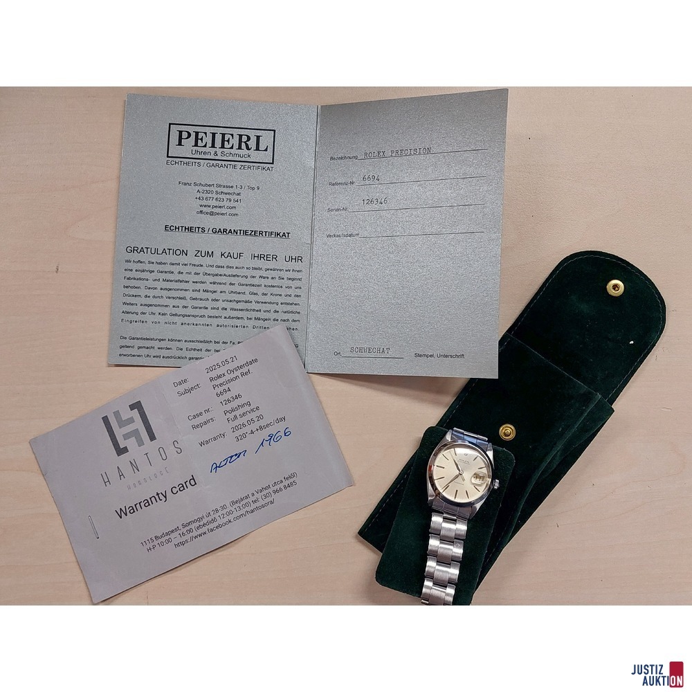 Herrenarmbanduhr der Marke Rolex - Model&colon; Oysterdate - Precision